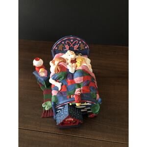 Dept 56 All Through The House All Snug In Their Beds Christmas Snow Village Vtg